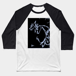 White Dragon Stream Baseball T-Shirt